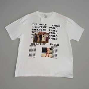 NWT Kanye West The Life of Pablo Tour Yeezy White Graphic T-shirt Size Men’s